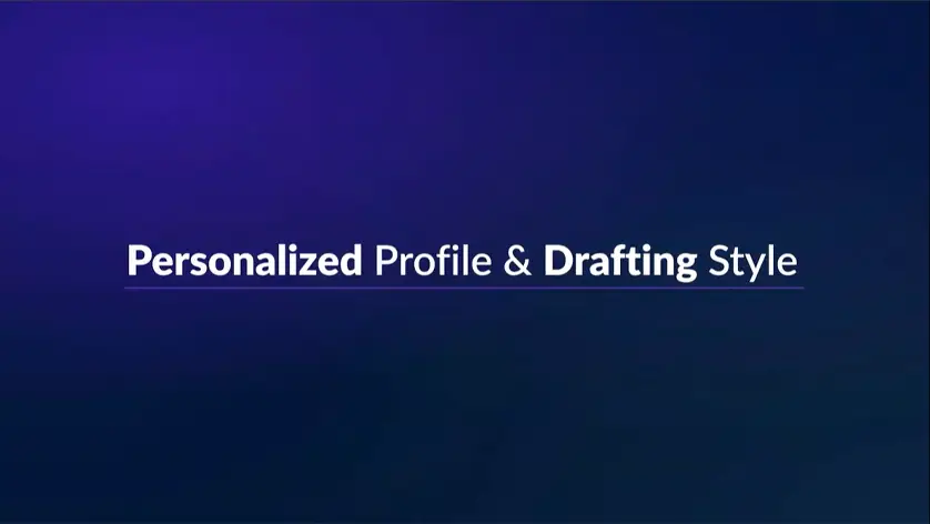 The LexisNexis and Protégé logos appear, with the accompanying text, “Your personalized AI assistant.” The text appears: Personalized Profile & Drafting Style. The Welcome screen in the Lexis+ AI platform appears. The Welcome message says, “Welcome Back, Jennifer.” The screen transitions to the Personalization Onboarding process, which asks “Would you like to personalize your Protégé™ experience?” The user clicks, “Yes, let’s proceed.” The Settings menu then appears. The user selects a Toggle Button that opts into “Personalize your experience.” Text announces: Adapts Output Based on Preferences. The User then enters their name, their role, then selects from 3 Drafting Style options: Dynamic, Expansive, and Focused. The difference between the drafting styles is then explained. Expansive response entails thorough explanation with extensive details and nuanced analysis. Focused response entails comprehensive reasoning and covers all key points effectively. The user then selects Preferred filters for jurisdiction and practice area in the Settings menu, with many options available for US Attorneys. Text announces: How will you personalize your Protégé? The logos appear. Visit LexisNexis.com/Protégé to learn more.